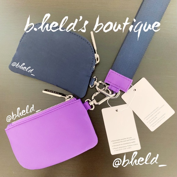 lululemon Dual Pouch Wristlet in True Navy/Atomic Purple OS Brand New NWT - Picture 8 of 15